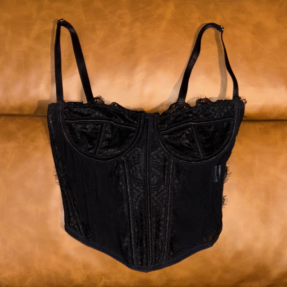 PacSun Black Lace Corset Top